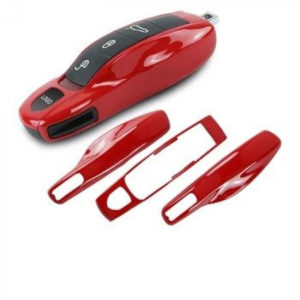 غلاف مفتاح بورش باللون الأحمر (3 قطع)