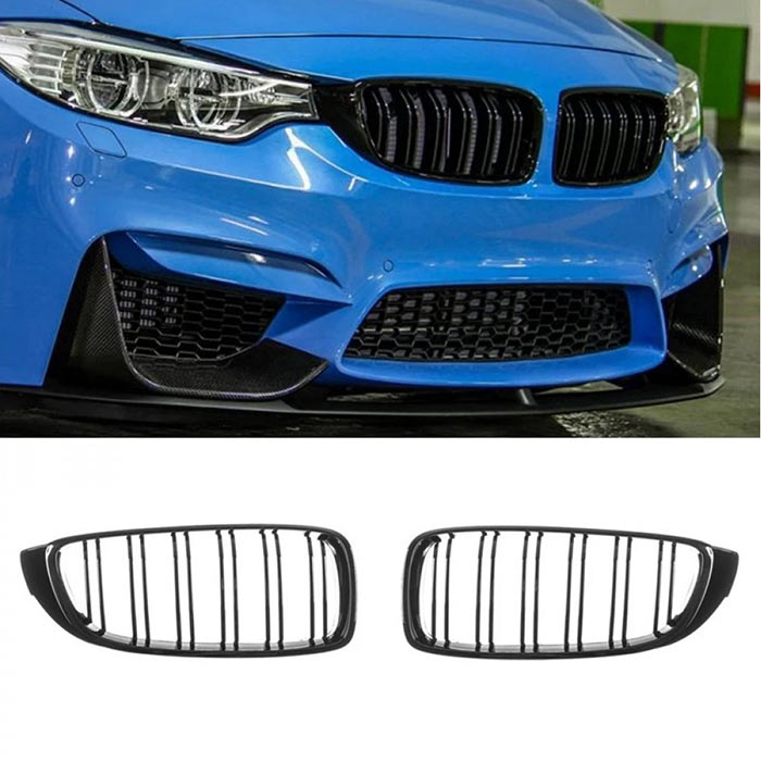 شبك BMW للفئة 4 موديل 2014 - 2019 باللون الأسود (اللامع)