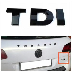 شعار الشنطة TDI باللون الأسود (اللامع)