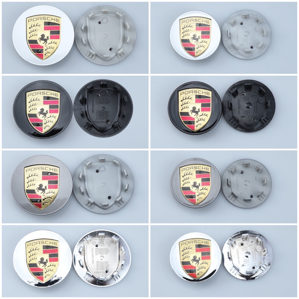 أغطية جنوط بورش 4 ألوان مقاس 65mm - 76mm (1 قطع)