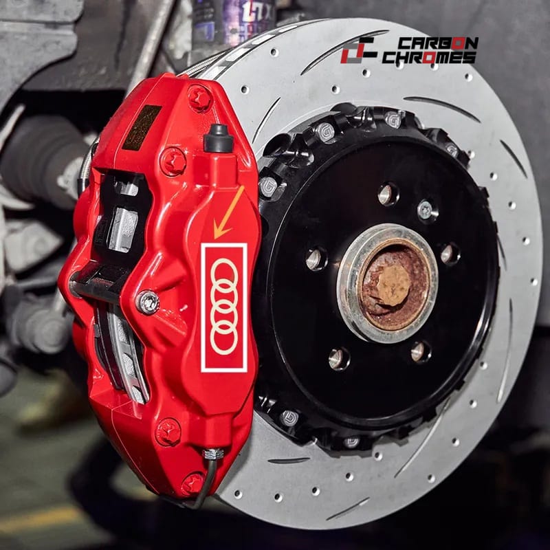 استكر كليبرات والديكورات الداخلية بشعار AUDI ( 8 قطع )