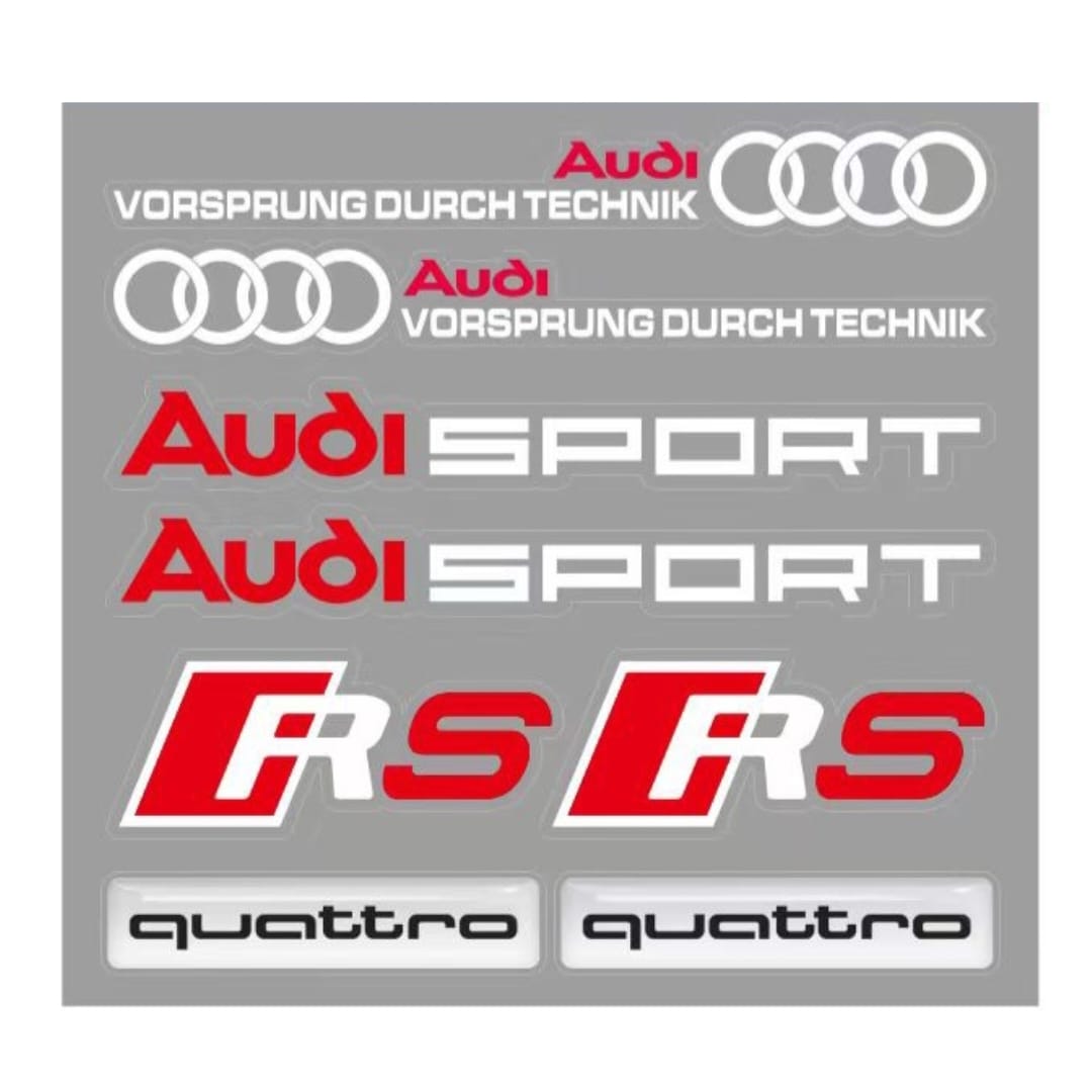مجموعة استكرات Audi RS ( 8 قطعة )