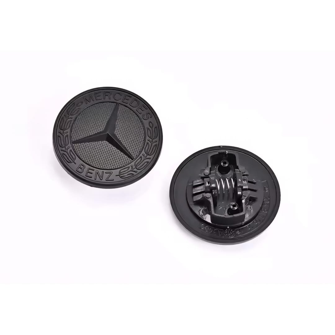 شعار كبوت والصدام مرسيدس (FULL BLACK) 57MM