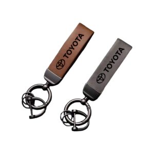 ميدالية مفتاح تويوتا من الجلد و الحديد