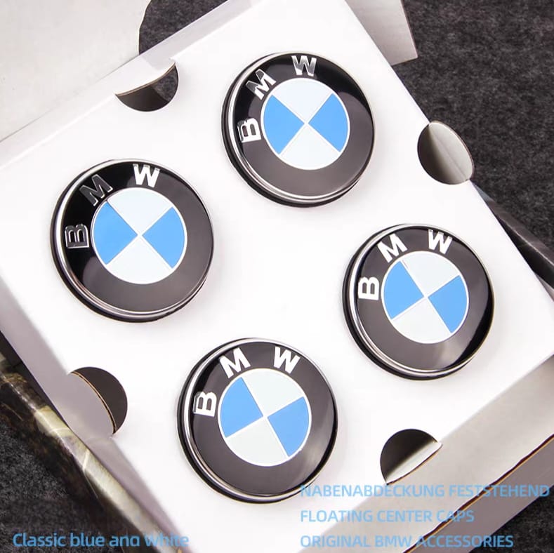 أغطية جنوط BMW متحرك بحجم 56mm – 68mm (4 قطع)