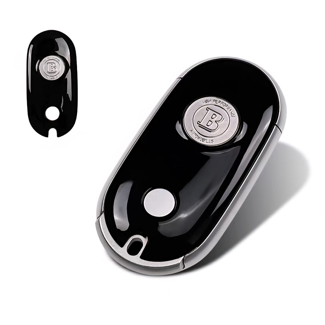 غطاء مفتاح مرسيدس بشعار BRABUS SILVER