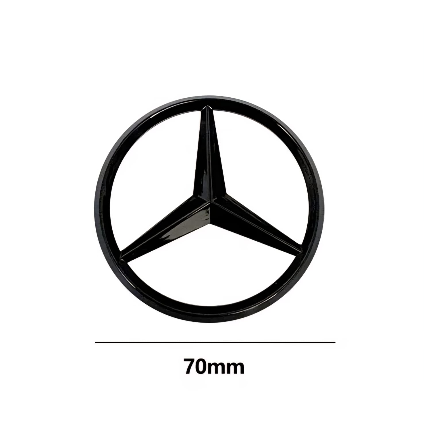 شعار مكينة مرسيدس أسود بحجم 70mm